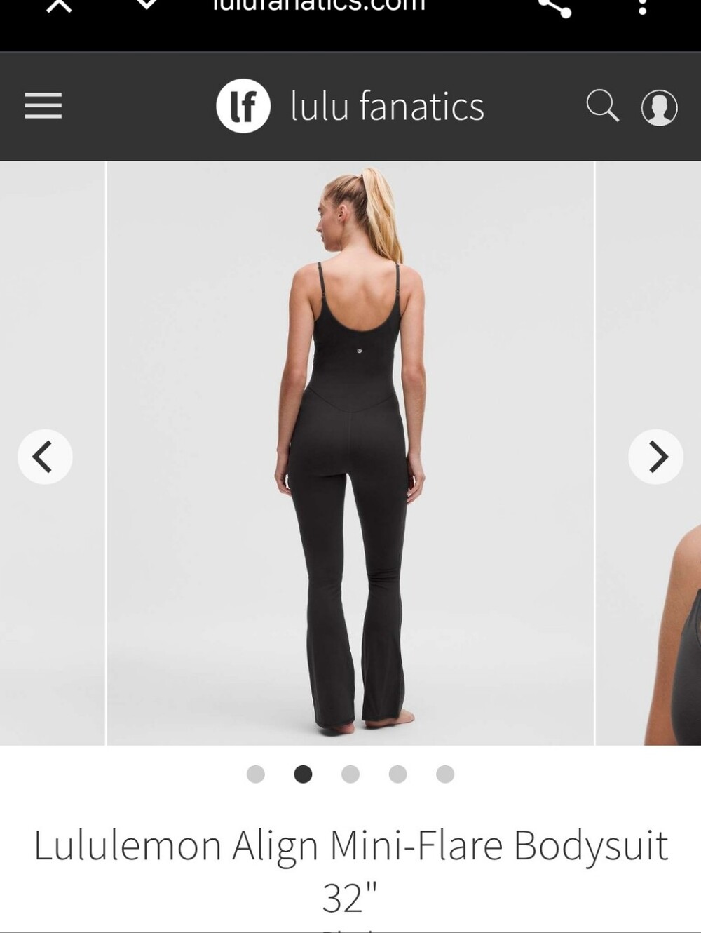 lululemon athletica Align Mini-Flare Bodysuit 32" - Black
